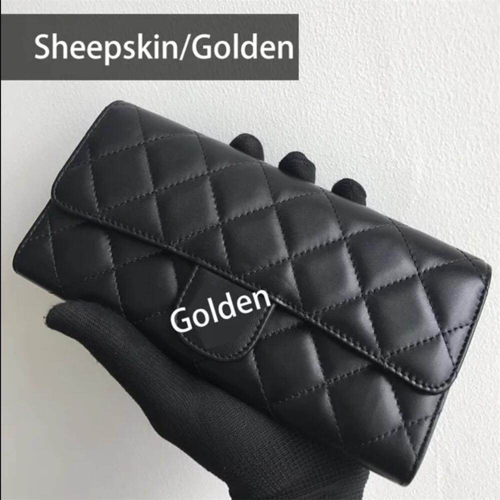 Women's Diamond Style Long Caviar Genuine Leather Ladies Wallets