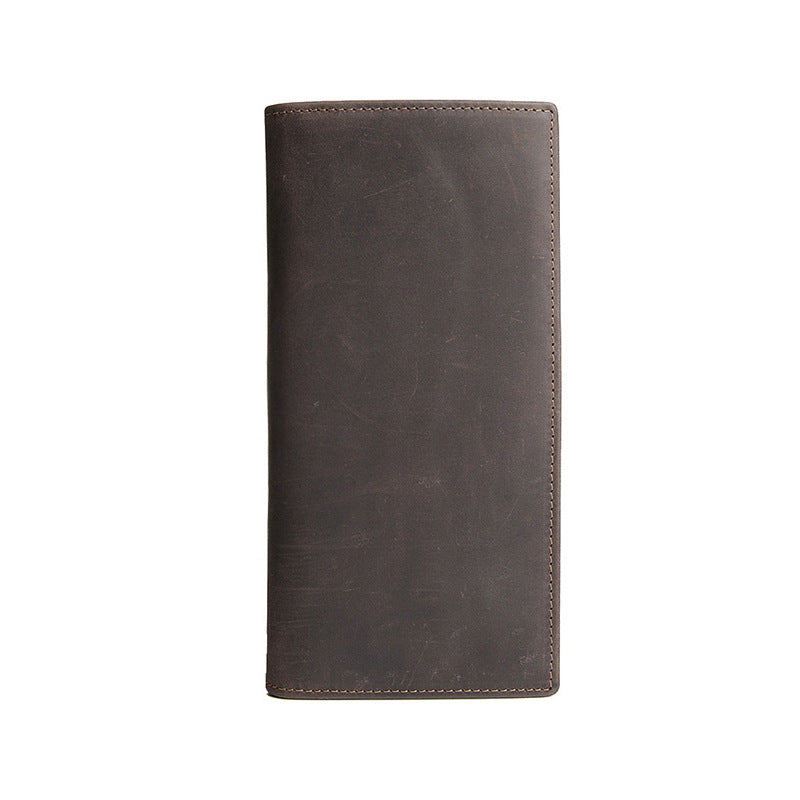 Men's Horse First Layer Cowhide Long Genuine Leather Men's Wallets