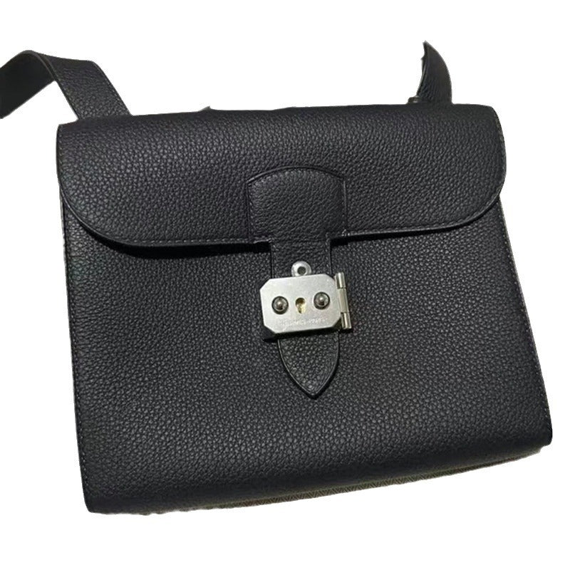 Fashion Portable Litchi Pattern First Layer Shoulder Bags