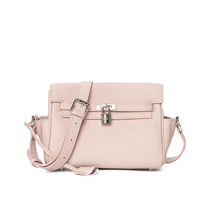 Women's Cowhide Kelly Black Portable Commuter High-grade Shoulder Bags