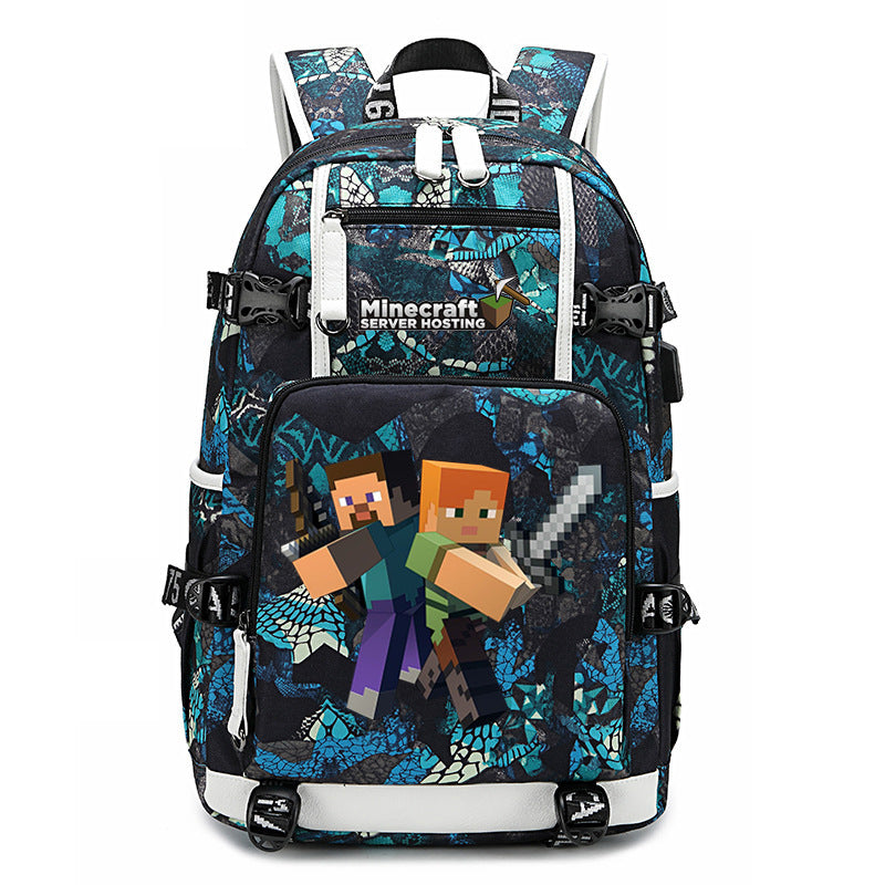 My World Surrounding The Game Printed Backpacks