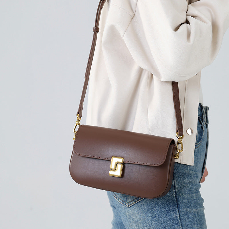 Women's Cowhide Niche High-grade Large Capacity Crossbody Bags