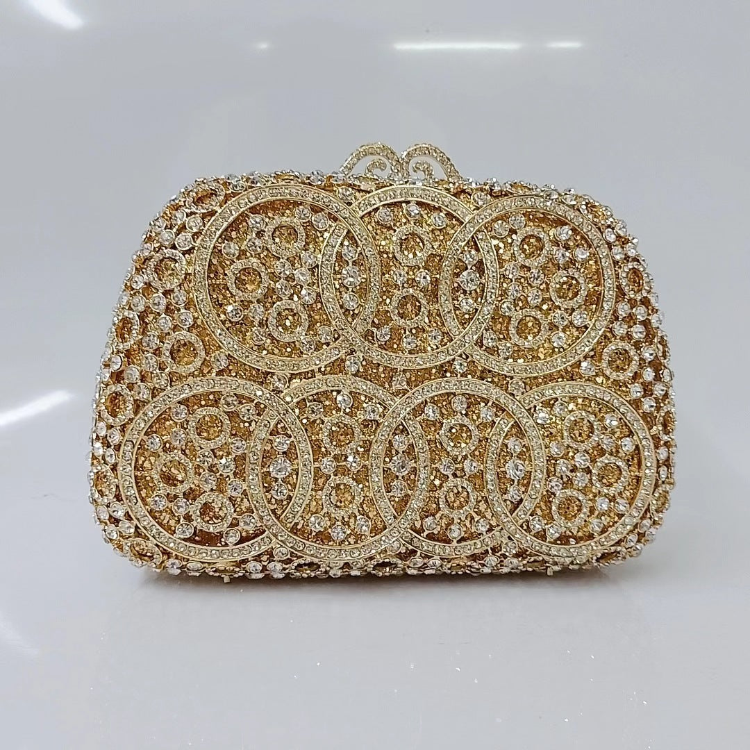 Women's Attractive Diamond Banquet Full Clutch Evening Bags