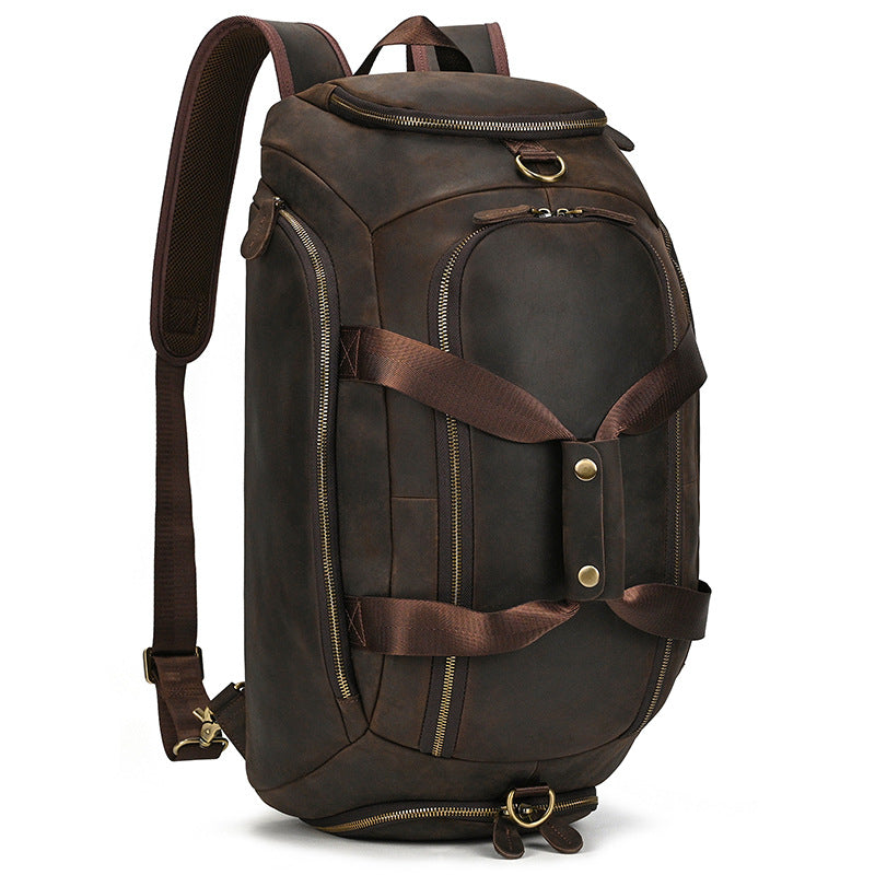 Men's Crazy Horse Leather Vintage Genuine First Backpacks