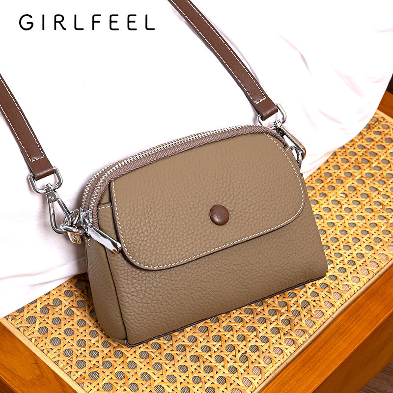 Women's Trendy Head Layer Cow Leather Genuine Crossbody Bags