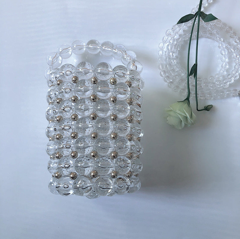 Women's Colored Pen Barrel Handmade Beaded Wedding Handbags