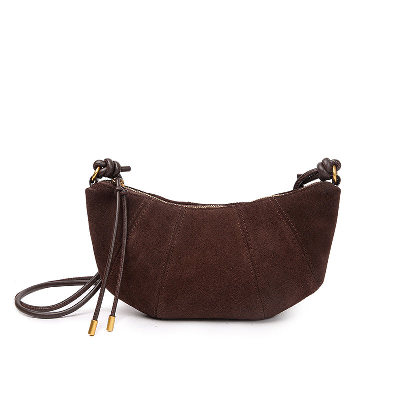 Women's Genuine Leather Vintage Matte Cowhide Dumpling Crossbody Bags