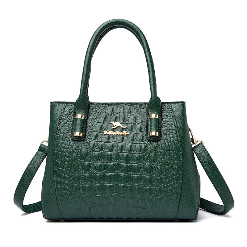 Women's Big Large Capacity Fashion Crocodile Pattern Shoulder Bags