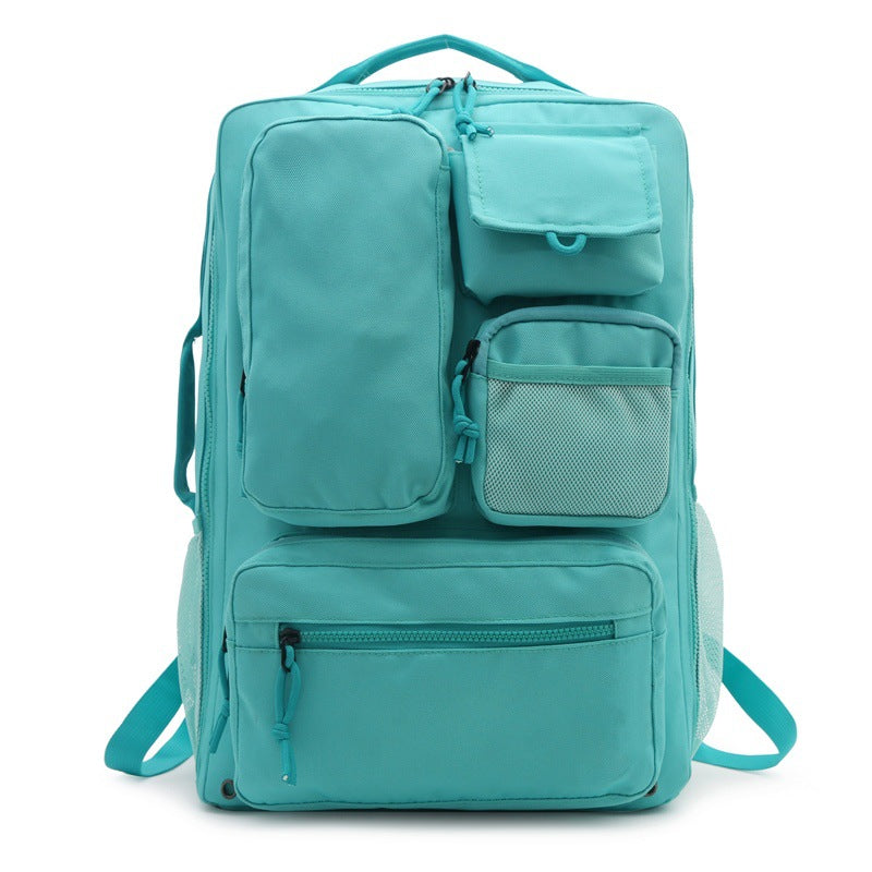 Men's Solid Color Multifunctional Computer Large Capacity Backpacks