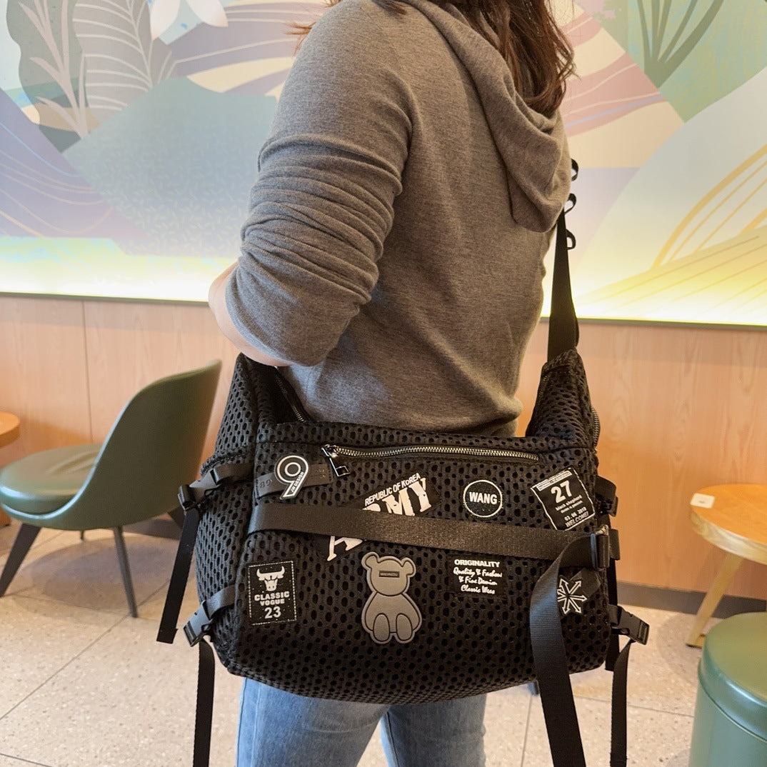 Women's Retro Denim Large Capacity Totes Versatile Crossbody Bags