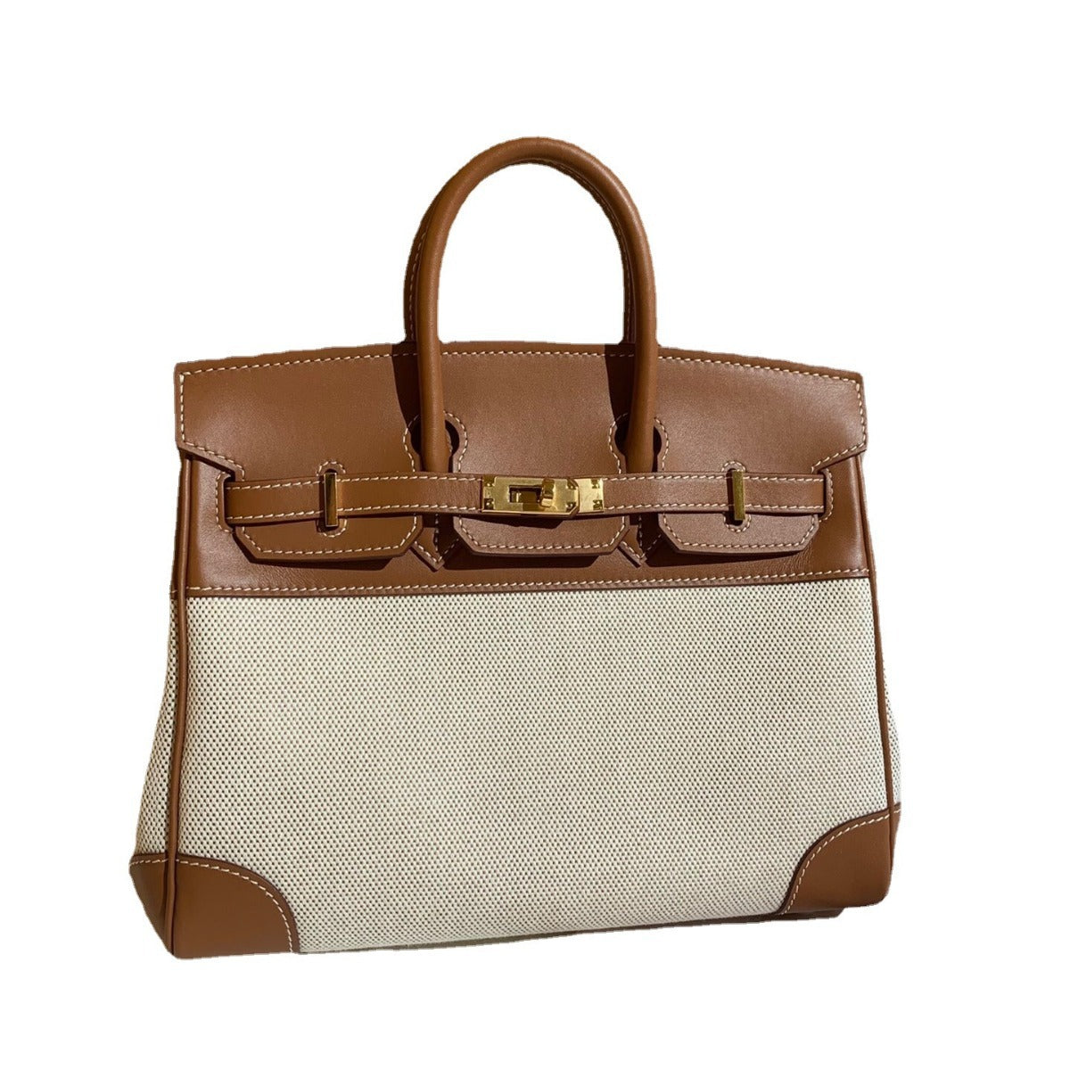 Women's Versatile Contrast Color Canvas With First Handbags