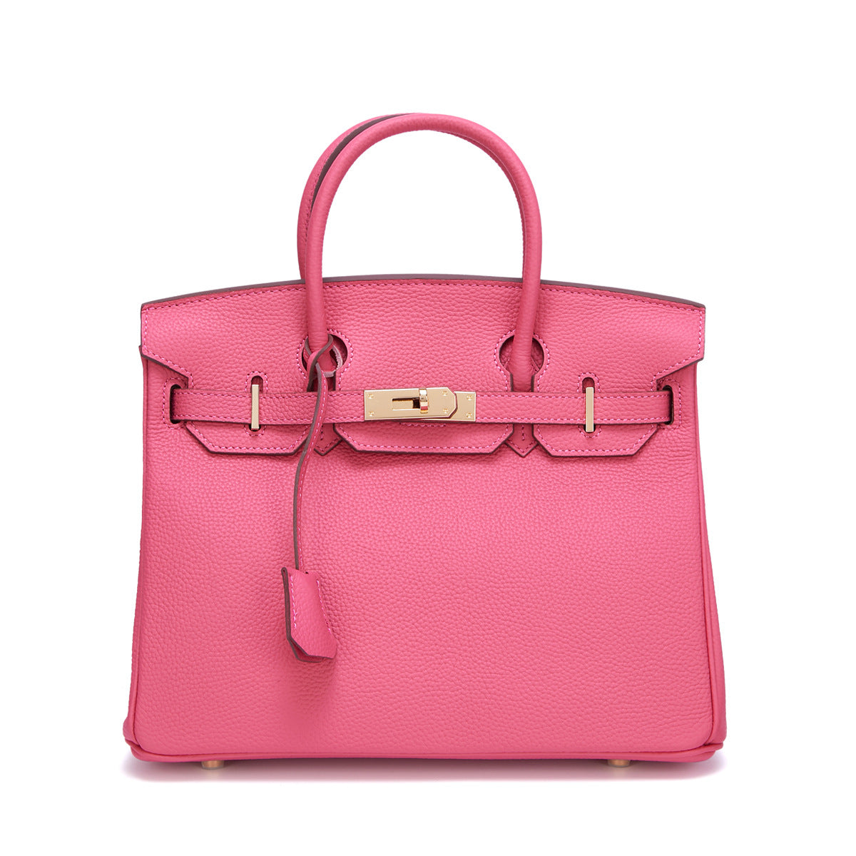 Women's Gold First Layer Cowhide Leather Large Handbags
