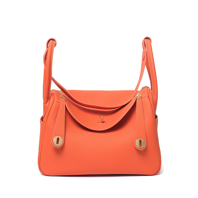 Layer Cowhide Lychee Pattern Lindy Doctor Genuine Leather Crossbody Bags