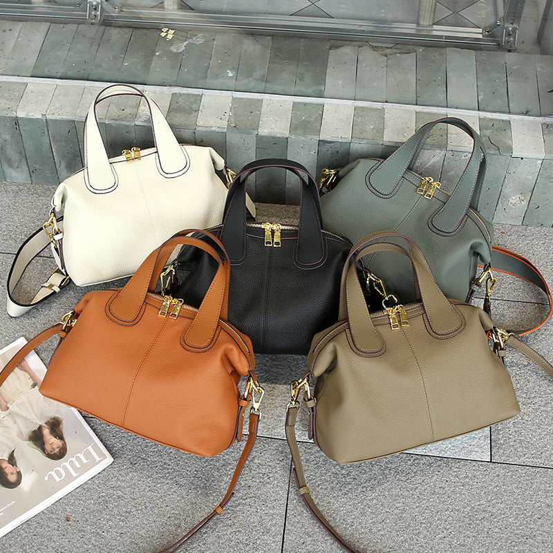 Women's Cowhide High-grade Niche Large Capacity Genuine Shoulder Bags