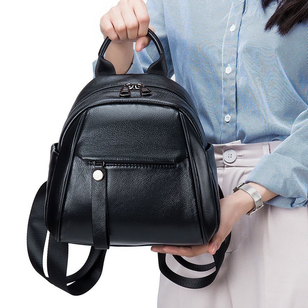 Women's Genuine Leather Trendy Large Capacity Soft Backpacks