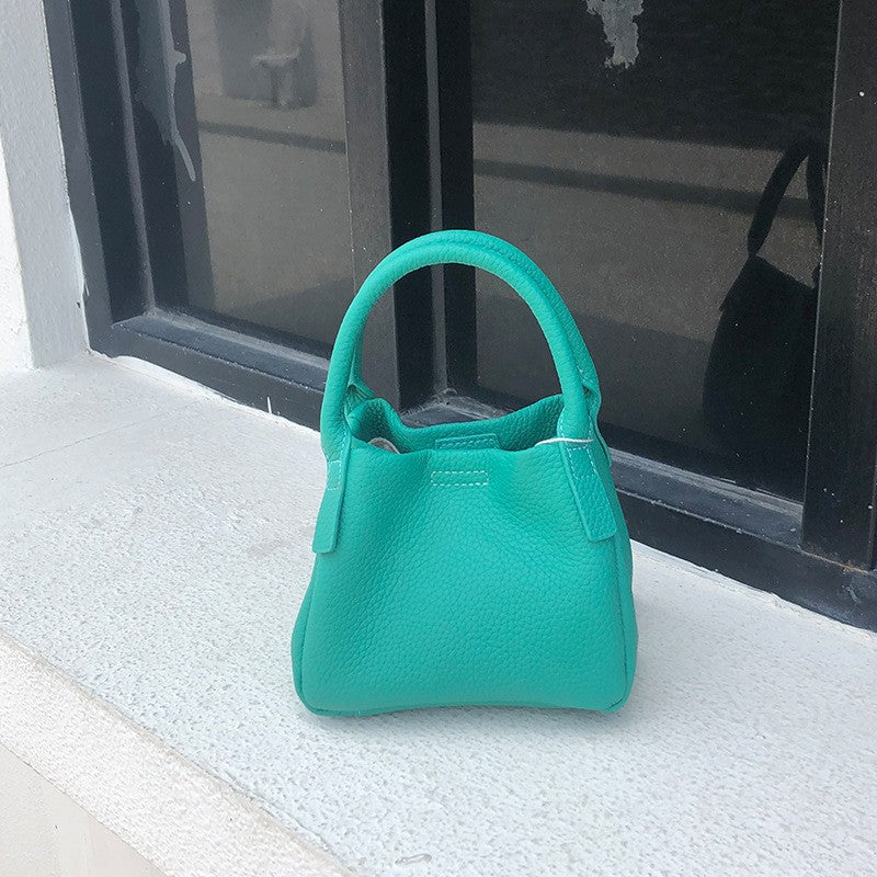 Leather Vegetable Basket Niche High-grade Fashion Bags