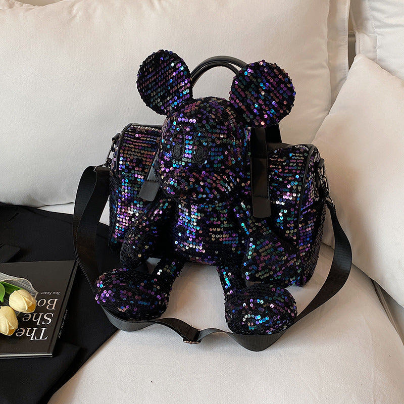Fashion Cartoon Mickey Female College Doll Shoulder Bags
