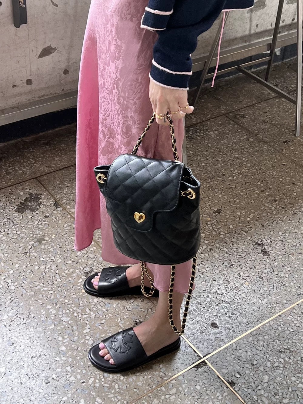 Women's Trendy New Glamorous Style Chain Backpacks