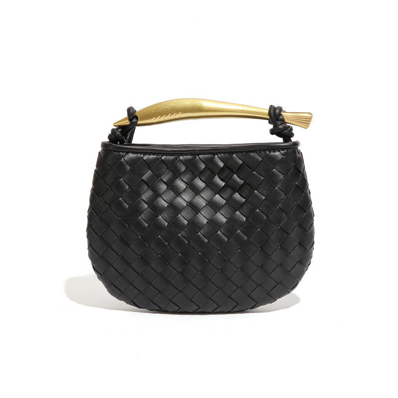 Women's Handmade Woven Fashion Leisure Mini Dumpling Crossbody Bags