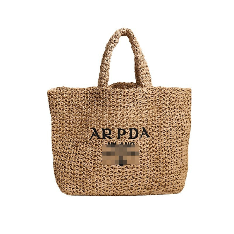 Women's Capacity Straw Handmade Woven Seaside Vacation Handbags
