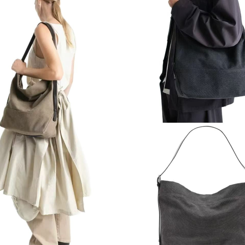 Two-color Big Canvas Large Capacity Totes Shoulder Bags