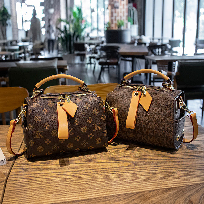 Women's Donkey's Genuine Leather Portable Fashionable Boston Shoulder Bags