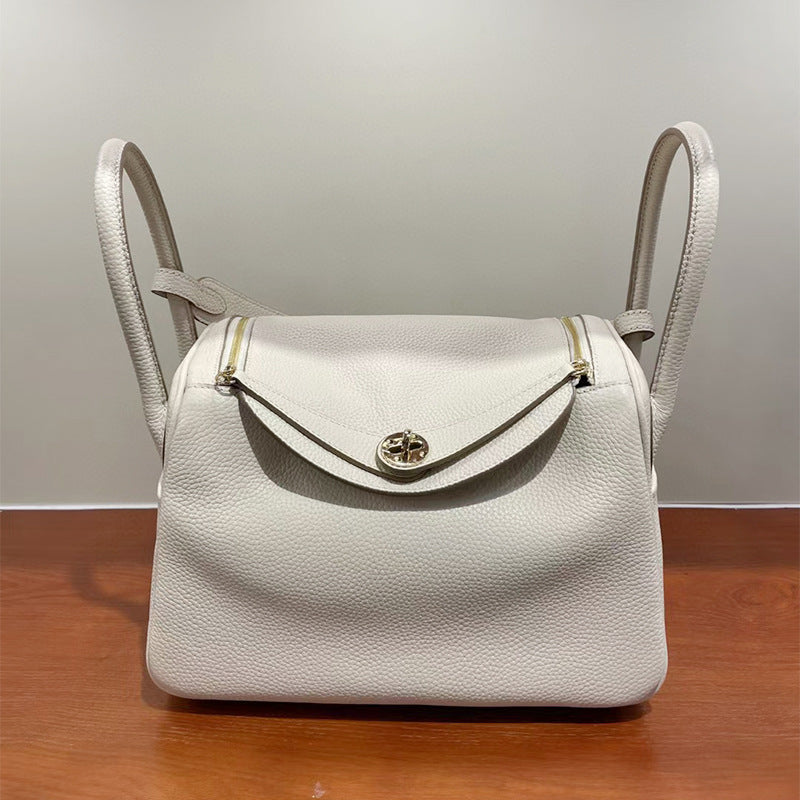 Women's Handmade Cowhide Lindy Doctor Medical Box Crossbody Bags