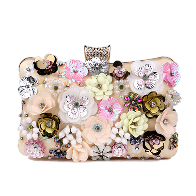 Women's Handmade Flower Embroidery Dinner Fashion Banquet Evening Bags