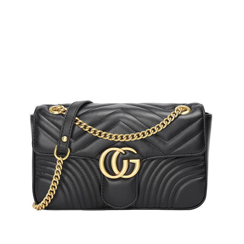 Leather Female Lady Classic Style Chain Crossbody Bags
