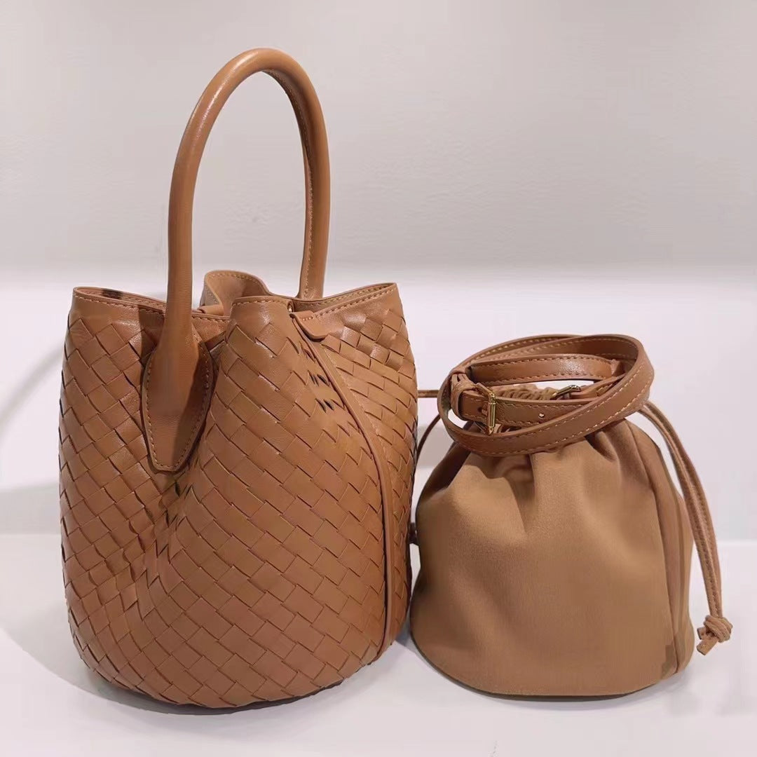 Woven Niche Texture Vegetable Basket Authentic Crossbody Bags