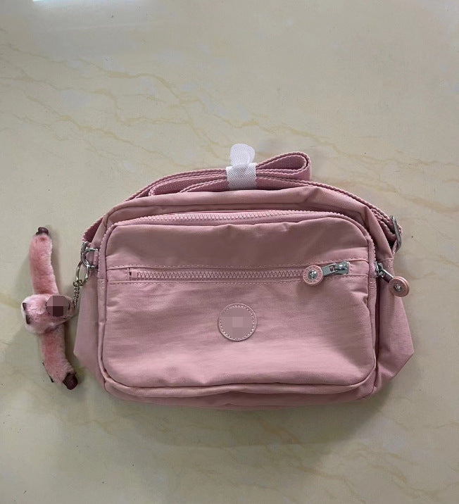 Women's Spring Monkey Urban Simple Nylon Compartment Crossbody Bags