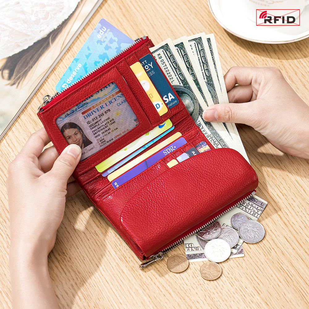 Women's Fashion Short Soft Textured Large Capacity Ladies Wallets