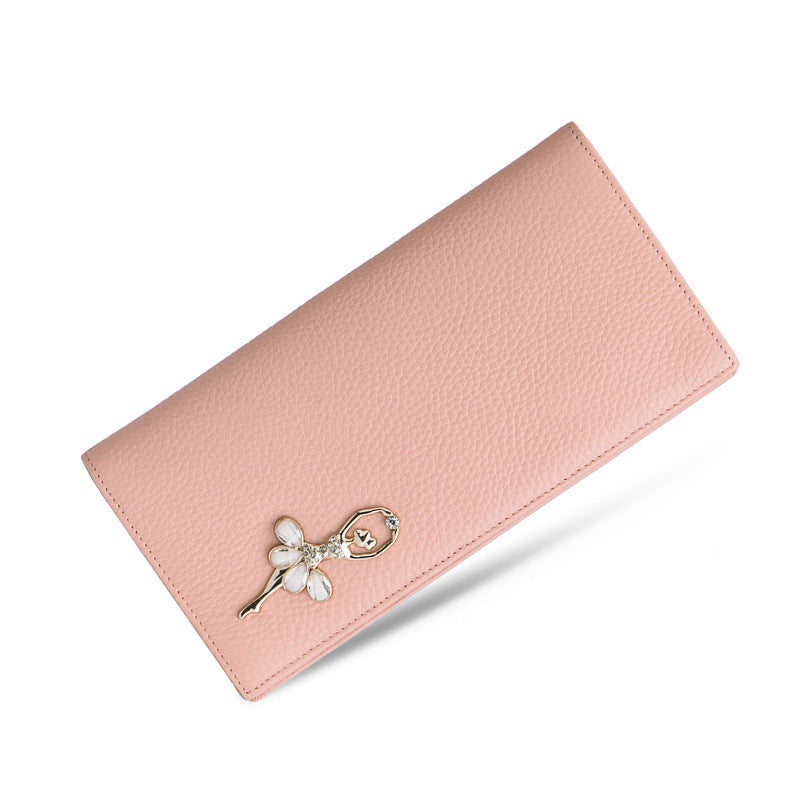 Women's Long Genuine Leather Fashion Korean Style Ladies Wallets