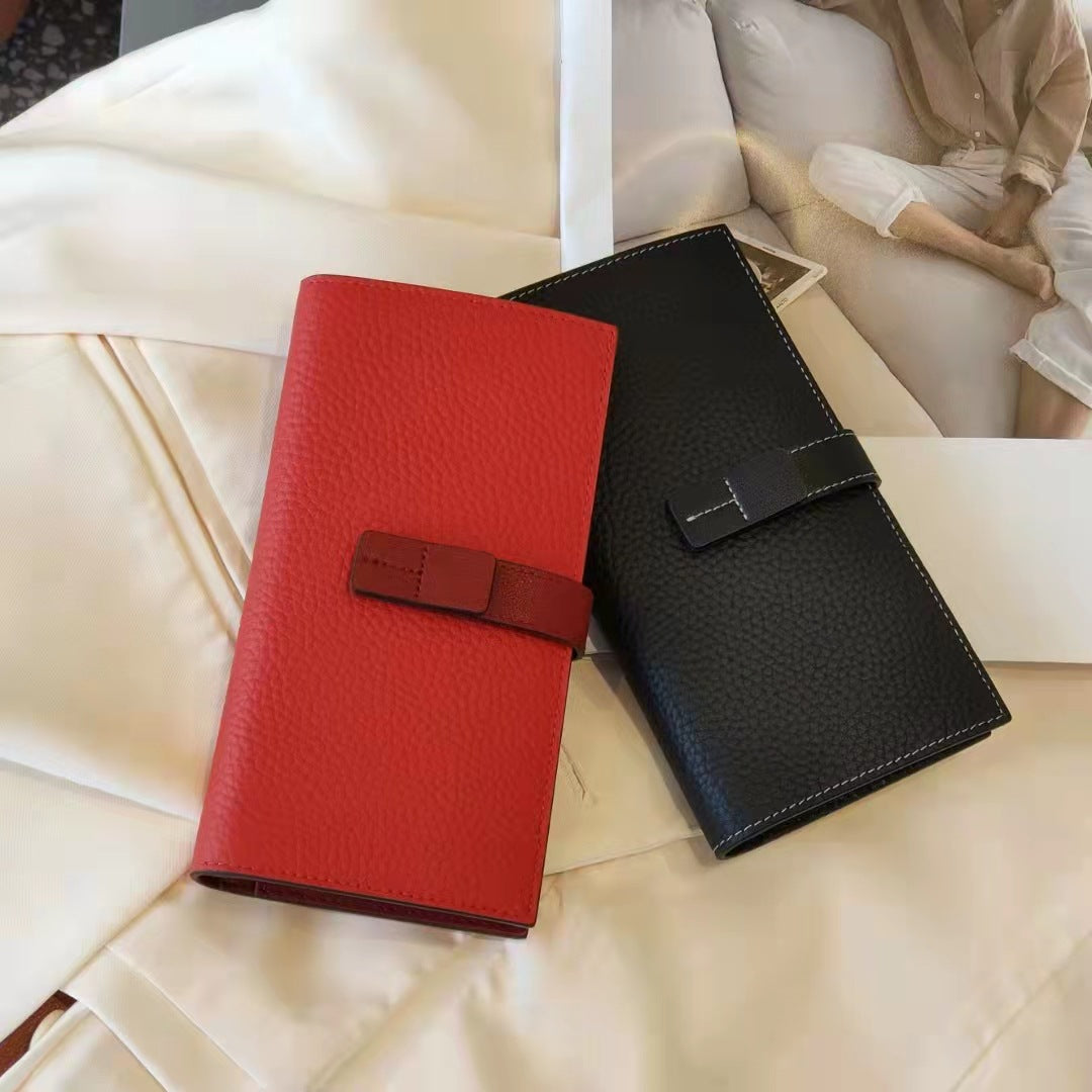 Classic Long First Layer Cowhide Clutch Handbags