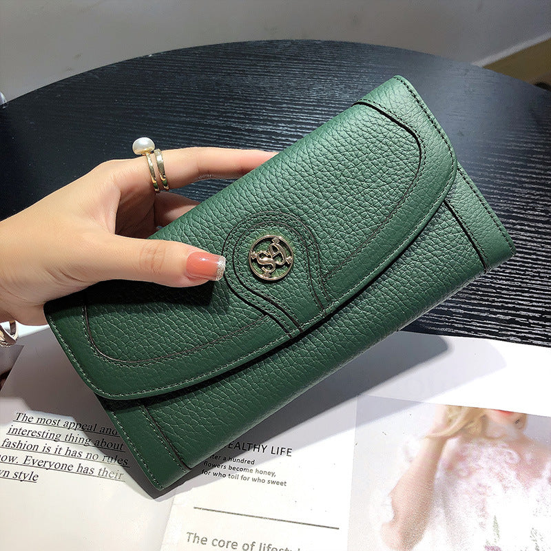 Women's Leather Long Large Capacity Mobile Versatile Card Holder