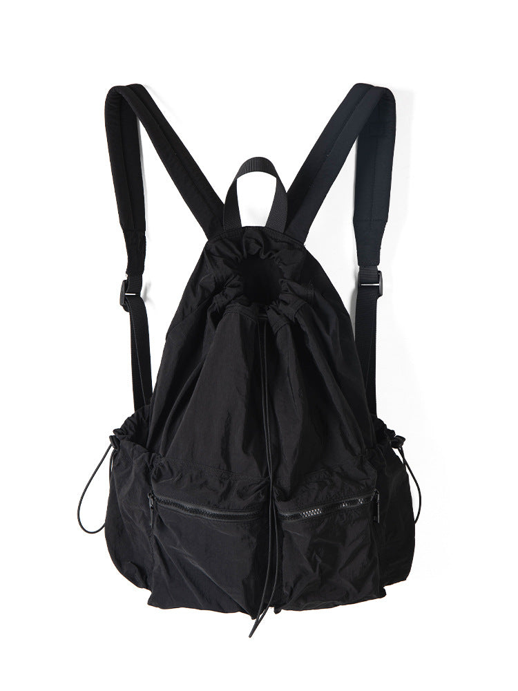 Women's Korean Style Niche Drawstring Leisure Lightweight Backpacks
