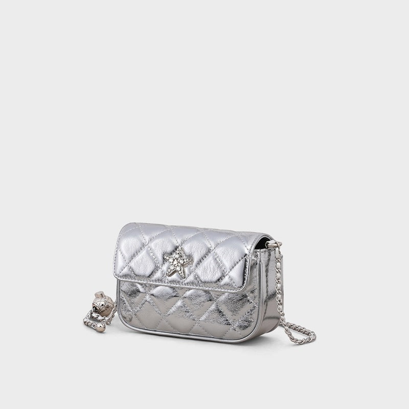 Autumn Chain Sier High Sense Genuine Crossbody Bags
