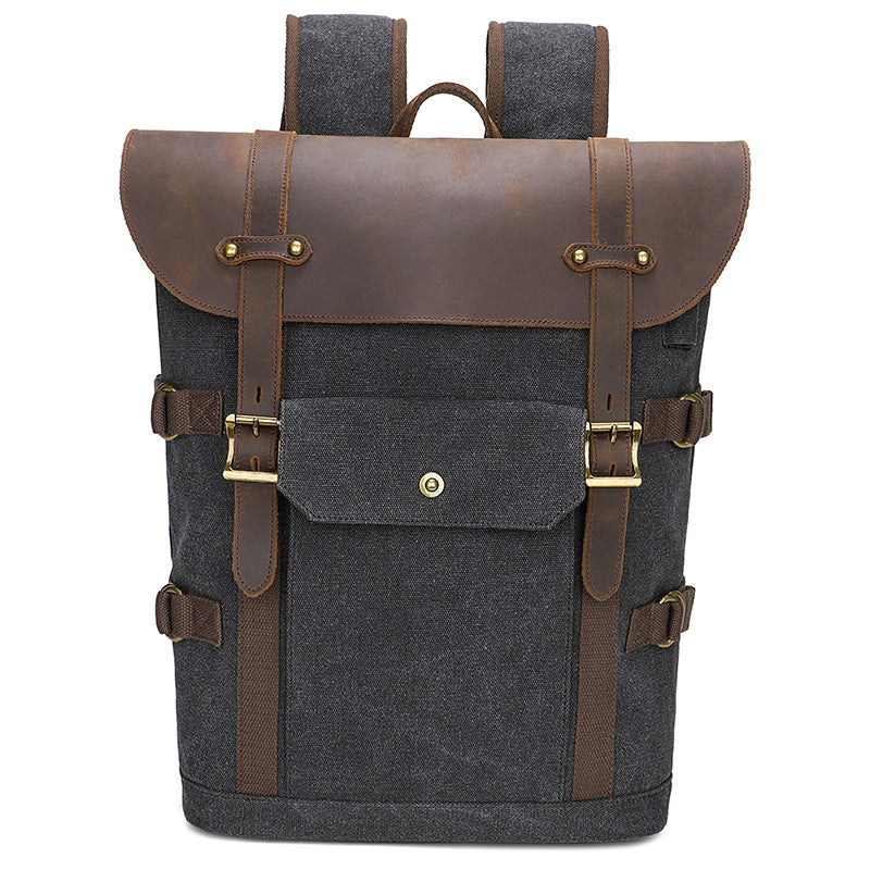 Men's Master Canvas Fashion Computer Retro Crazy Backpacks