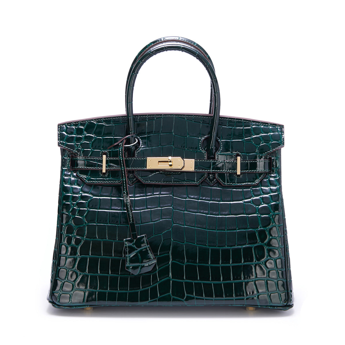 Women's Genuine Leather Crocodile Pattern Fashion Big Handbags