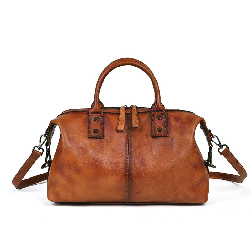 Unisex Leather Vegetable Tanned Handmade Leisure Men's Handbags
