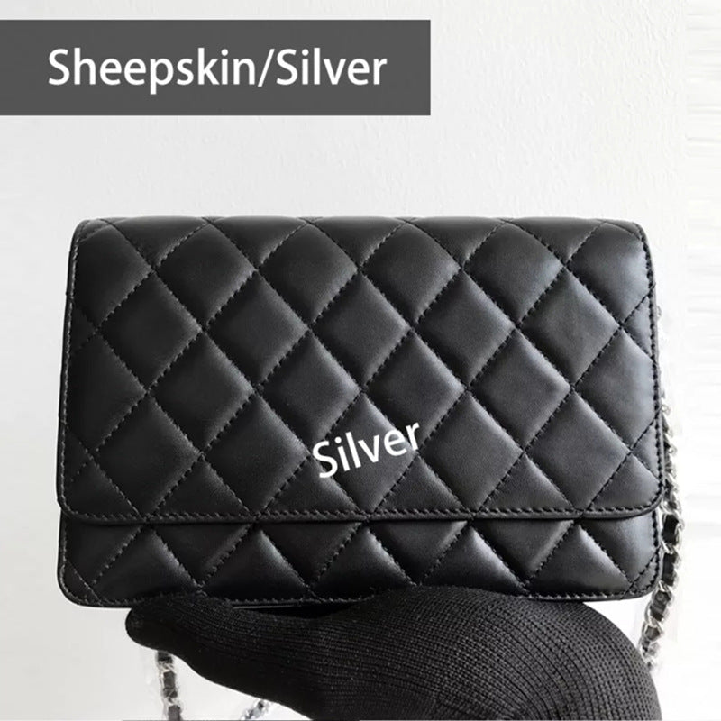 Fashion Simple Female Designer High Quality Genuine Leather Chain Crossbody Bags