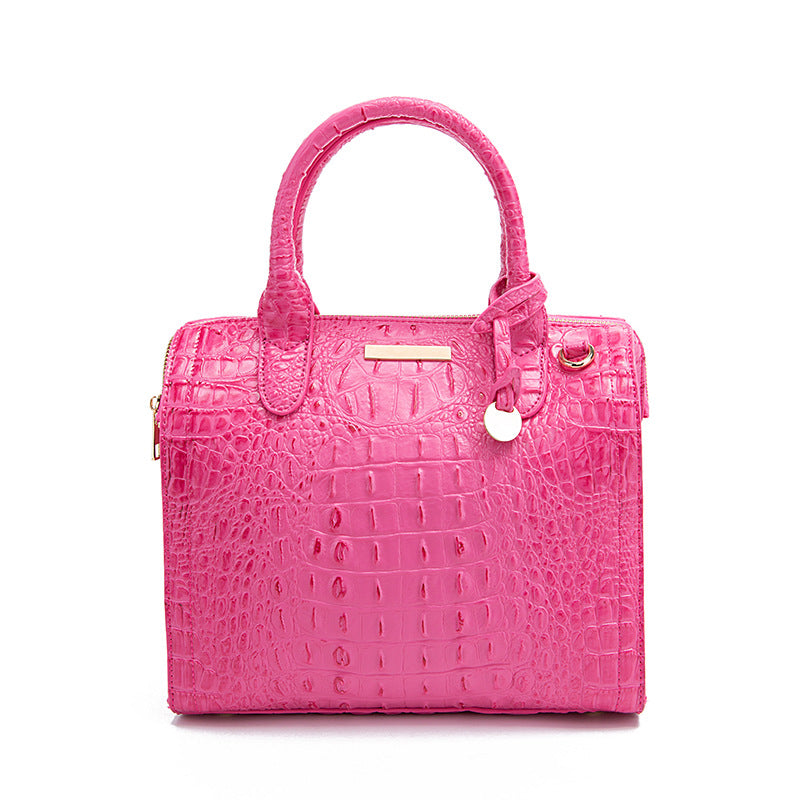 Classy Women's Crocodile Pattern Large Capacity Handbags