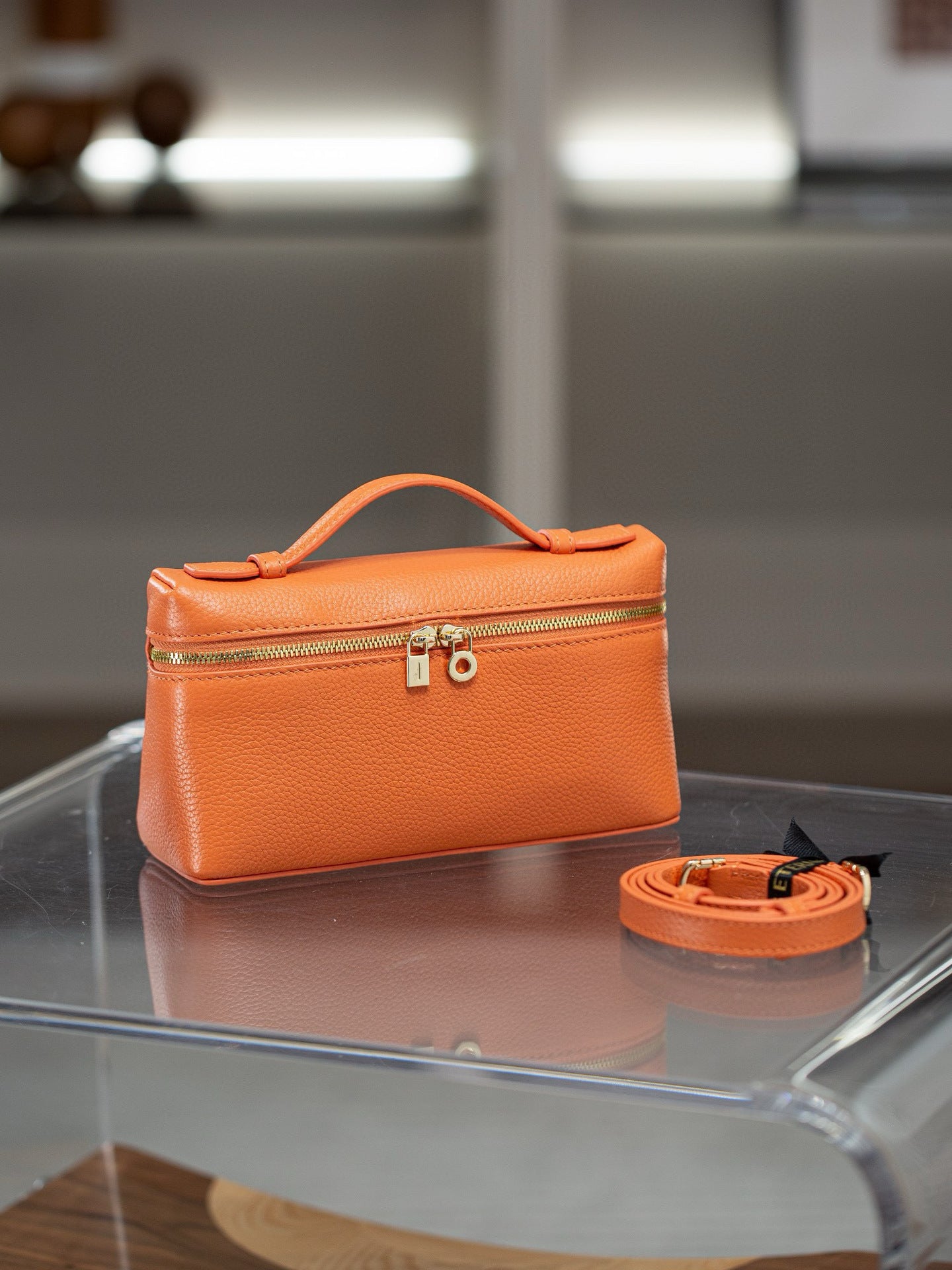Women's High-grade First Layer Cowhide Lunch Box Bags