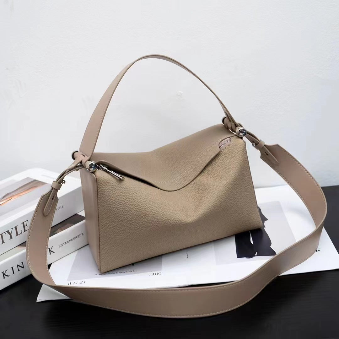 Women's First Layer Cowhide Underarm Genuine Leather Jade Crossbody Bags