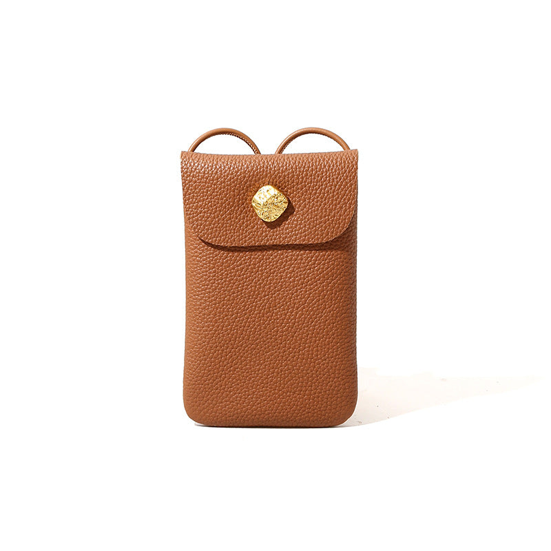 Women's Simple Style Leather Spring First Layer Crossbody Bags