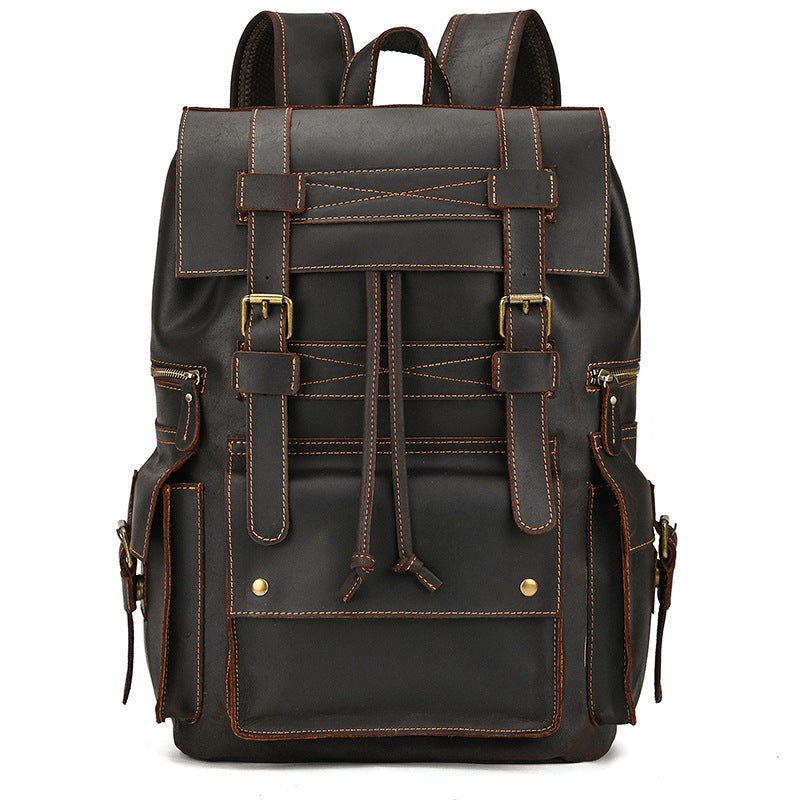 Genuine Leather Vintage Crazy Horse Inch Backpacks