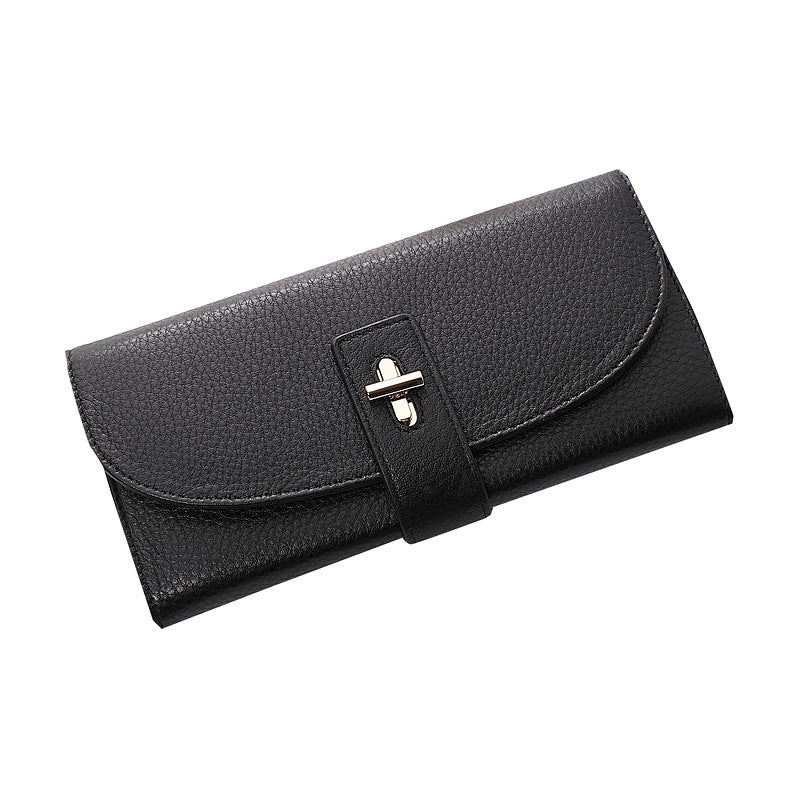 Women's Genuine Leather Long Korean Clutch Female First Ladies Wallets