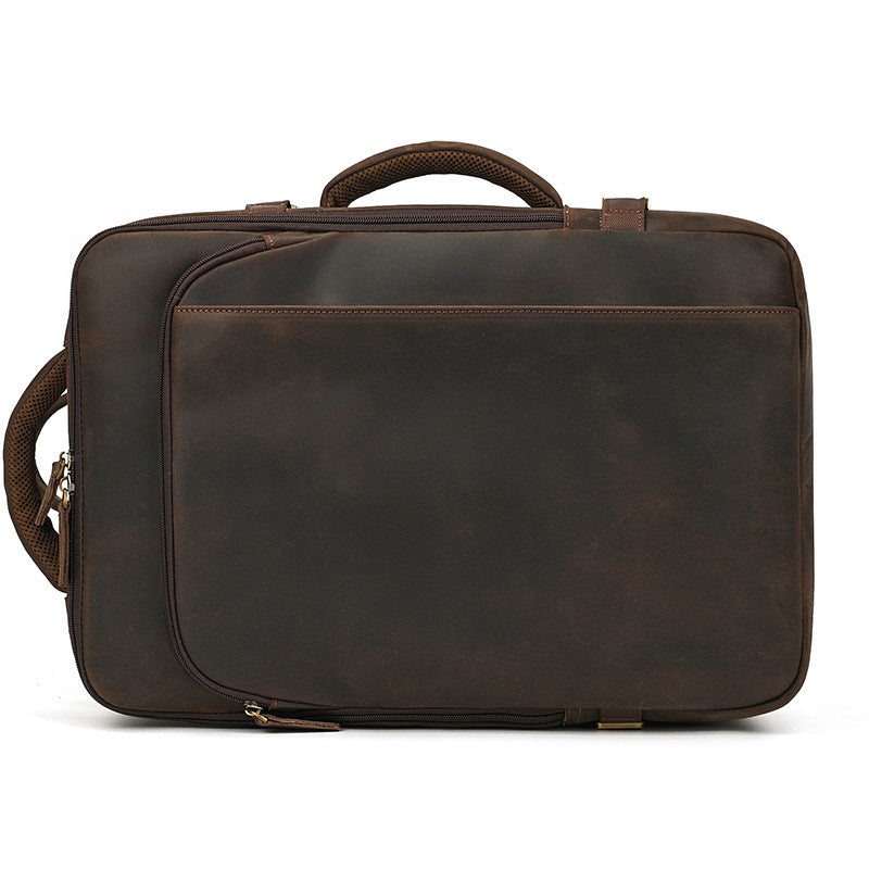 Men's Horse Leather Vintage Genuine Large Capacity Backpacks