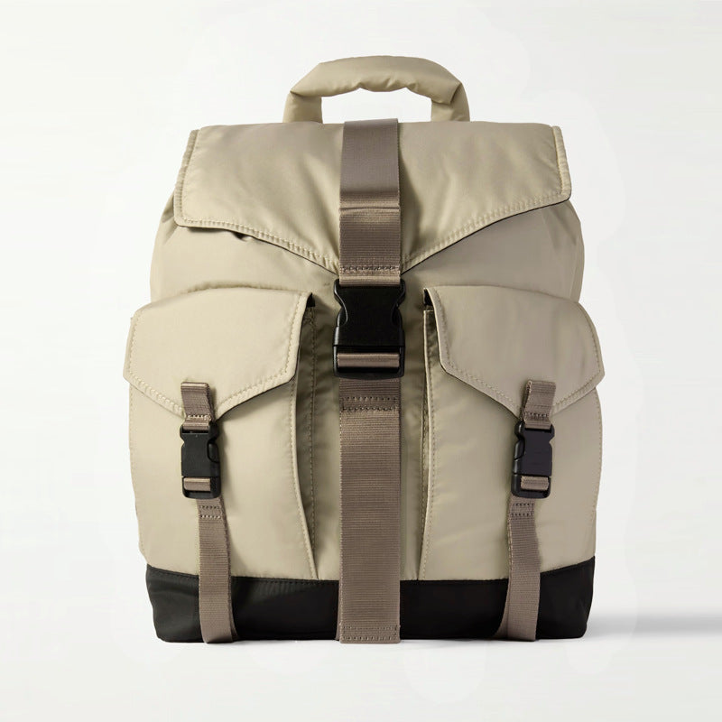 Unisex Style Contrast Color Large Capacity Backpacks