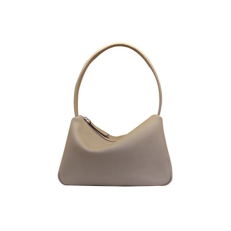 Women's Portable First Layer Cowhide French Underarm Shoulder Bags